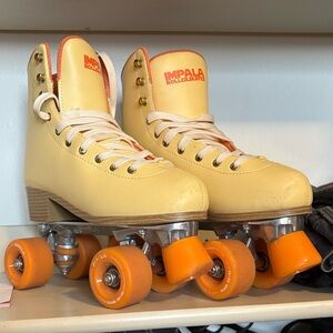 Impala Roller Skates in yellow and Orange